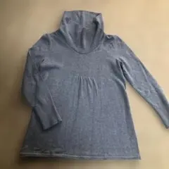 ★Eddie Bauer エディバウアー グレー ハイネック ニットPS★