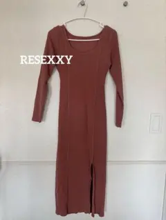 値下げ＊RESEXXY Vネック ロングワンピース Fサイズ