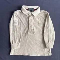 ラルフローレン 長袖ポロシャツ グレー 90 ビッグポニー