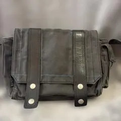 Paul Smith グレーブルーステッチ　ショルダーメッセンジャーバッグ