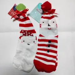 ロンドンで購入★サンタの靴下★子供用、靴下2足分、2サイズ（14～19.5cm）