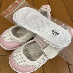イフミー　上履きシューズ 16.5 ホワイト/ピンク
