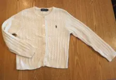 Ralph Lauren カーディガン 110 白