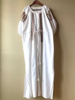 FREAK'S STORE クロスステッチ刺繍ワンピース エスニック インド綿