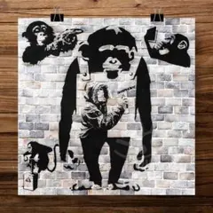 モンキーショッパー アートパネル ポスター 607mm×607mm - メルカリ