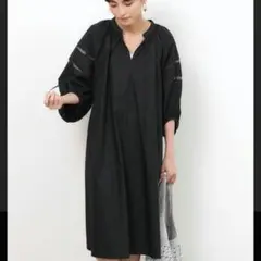 OPAQUE.CLIP【C】ハシゴレース使いカフタンワンピース