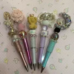 カスタムボールペン 5本セット ハンドメイド 装飾ボールペン