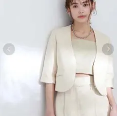 NATURAL BEAUTY BASIC ツイードショートジャケット