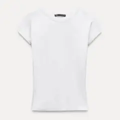ZARA ザラ ウォッシュドリブTシャツ M 半袖
