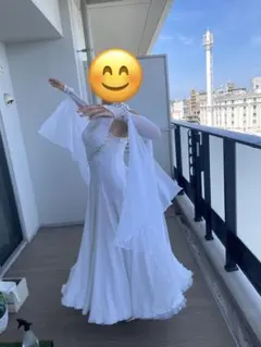 社交ダンス ROYALDANCEチャコット グレー茶色☆プリーツ～スカート