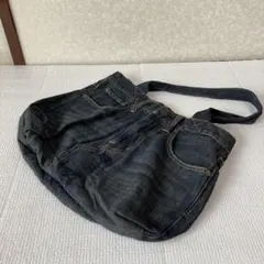 11747391購入】half moon denim shoulder bag - メルカリ