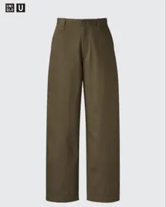 値下げ　UNIQLO ワイドフィットチノ ダークブラウン　股下66くらい