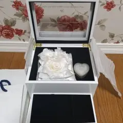 新品未使用　4℃ ホワイト アクセサリーケース　ジュエリーケース