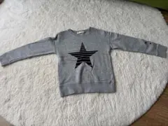 BEAMS mini グレー 星プリント トレーナー