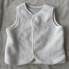 UNIQLO ユニクロ フリース ベビーベスト ホワイト 80