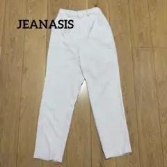 ジーナシス JEANASIS センタープレス スラックス パンツ 白 Sのサムネイル