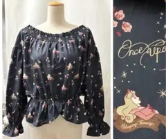 한정품 東京ディズニーリゾート 眠れる森の美女オフショルダーネイビー オーロラ姫