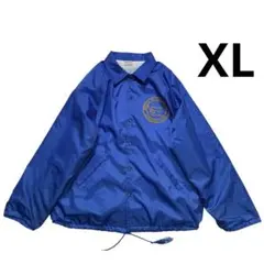 80s 90s USA製 ナイロン コーチジャケット XL 青 マスタード