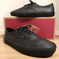 極良品 VANS AUTHENTIC レザー オーセンティック シボ革 黒 29 - メルカリ