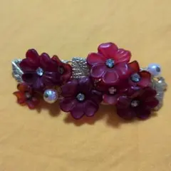 【フラワーモチーフ バレッタ ヘアアクセサリー】