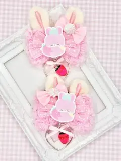 173 ハンドメイドリボン　ヘアゴム　キッズ