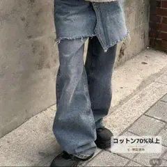 SHIEN　DAZYスカート付きデニムパンツ2点セット　巻きスカート　新品 韓国