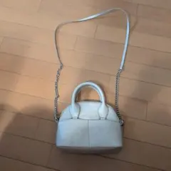 クロコ型押し 2WAY ショルダーバッグ ホワイト