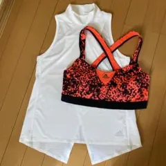 【未使用】adidas techfitスポーツブラ&ハイネックタンクトップセットのサムネイル