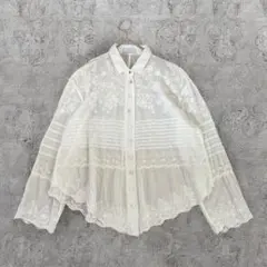 かこちゃん様専用CAWAII ガーゼシャツ 刺繍 ふんわりトップス フリーサイズ