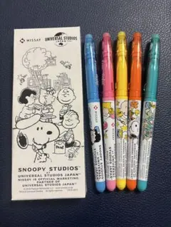 【未使用品】SNOOPY フリクションカラーズ 5本セット　NISSAY
