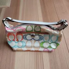 COACH ホワイト マルチカラー ハンドバッグ