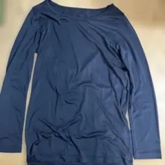 ユニクロ　ヒートテック　ネイビー 長袖 アンダーシャツ