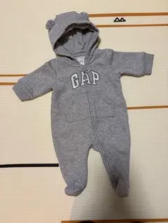 GAP フード付きロンパース 0-3ヶ月 グレー