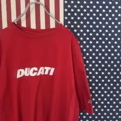 イ*ン様 輸入古着 DUCATI ロゴプリント Tシャツ 【XXL】のサムネイル