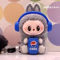 ✨超キュート✨ ラブブ キーホルダー コーラのlabubu グレー　1点