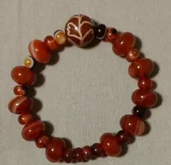 蓮花天珠と天眼石のブレスレット　レディースメンズ