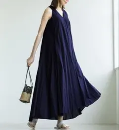 美品　MARIHA 夏の星影のドレス ネイビー ノースリーブ　ワンピース