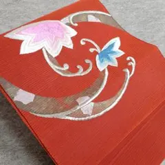 ◆1026◆未使用　夏帯　絽　名古屋帯　刺繍波模様　未仕立て　正絹　着物帯