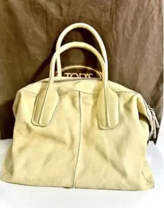 【1月中終了】トッズ Dスタイリング ショルダーバッグ レザー ベージュ系