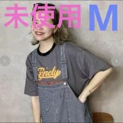 未使用 しまむらおなつコラボpopUpoo リンガーロゴ半袖TシャツMサイズ