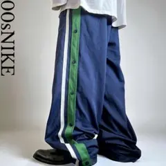 00s OLD NIKE XLサイズ オールスナップボタン バギートラックパンツ