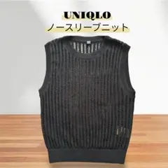 UNIQLO ノースリーブニット ブラック Sサイズ