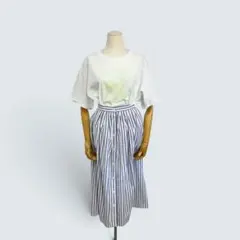 3点¥10,000 ビンテージ 古着卸 レトロ ランズエンド ストライプスカートのサムネイル