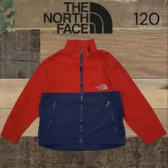 ★ THE NORTH FACE コンパクトジャケット 120 赤 紺 軽量