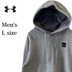 リ*ス様 アンダーアーマー パーカー フーディ メンズ L グレー ワンポイント