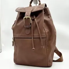 希少✨ コーチ リュック vintage coach レザー ブラウン 大容量