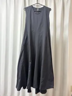 UNIQLO×Theoryウルトラストレッチノースリーブワンピース 黒 サイズL