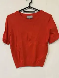 H&M オレンジ 半袖ニット Sサイズ