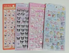 ボンボンドロップシール　うるちゅる　サンリオ　キティ　プリン　クロミ　シナモン