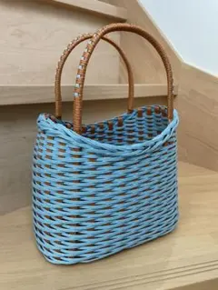 エコクラフト籠バッグ（ハンドメイド）